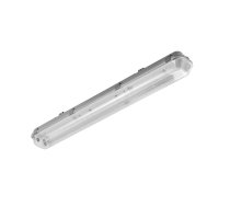 G-TECH Hermētiskais gaismeklis 2x60 T8 LED (vienpusējs pieslēgums), G13, IP65, IK06, ABS/PS, pelēks