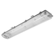 G-TECH Hermētiskais gaismeklis 218, 2x60 T8 LED (vienpusējs pieslēgums), G13, IP65, ABS/PS, pelēks