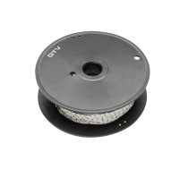 Flash lente 3528, 300 LED silti balta, 24W/5m bez gēla 8mm, rullis 50m, 12V