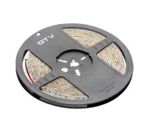 LED lente FLASH, 3528, 600 LED neitrāli balta, 48W, ūdensizturīga 8mm, rullis 5m, 12V