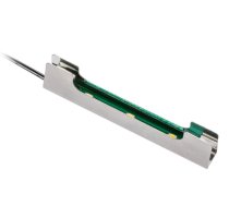 Metāla klipsis 3xLED auksti balta stikla plauktam 8mm, 0.24W/12V, 2m kabelis ar mini amp spraudni