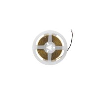 COB LED lente 12V brīvs griezums, 528LED/m, 8mm, 11W/m, bez gela, auksti balta, 2x1m mini amp kabelis
