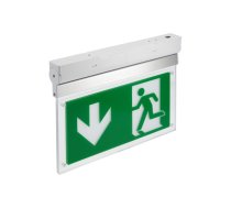 Avārijas LED gaismeklis CORSO, 3 W, 300 lm, AC220-240V, 6400K, IP40, 3 stundas, divu režīmu, TEST poga