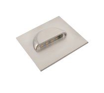 LED gaismeklis ESCADA, 0.8 W, 70 lm, 4000K, 12V, kvadrātveida, nerūsējošais tērauds
