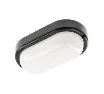 LED gaismeklis KODO, 8 W, 720 lm, AC175-260V, 4000K, PF>0.5, Ra≥80, IP54, IK08, ovāls, melns