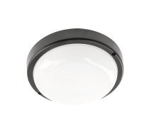 LED gaismeklis KODO-OK, 12 W, 1080 lm, AC175-260V, PF>0.5, Ra≥80, IP54, IK08, 4000K, apaļš, melns