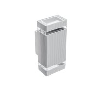 Divvirzienu fasādes gaismeklis NESSA, 2*GU10, maks. 2*50 W, IP54, kvadrātveida, pelēks