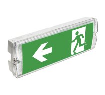 Avārijas LED gaismeklis SAHER DUO, 3 W, 300 lm, 6400K, AC220-240V, IP65, 3 stundas, divrežīmu