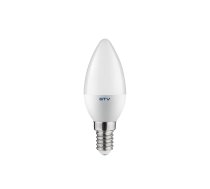 LED spuldze E14, C30, 6 W, 520 lm, 4000K, AC180-250V, 160°