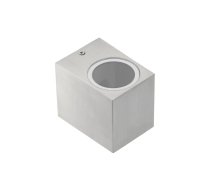Fasādes vienvirziena gaismeklis TIAGO, GU10, maks. 35 W, IP54, kvadrātveida, nerūsējošais tērauds