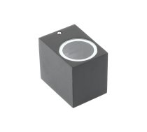 Fasādes vienvirziena gaismeklis TIAGO, GU10, maks. 35 W, IP54, kvadrātveida, melns