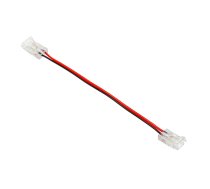 Caurspīdīgs savienotājs LED sloksnēm COB ar kabeli 15 cm