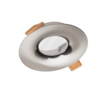 Griestu punktveida gaismeklis ALESSIO, IP54, apaļš, inox/satīna