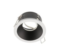 Punktveida gaismekļa korpuss ELVA, IP54, Ø85x45 mm, balts/melns