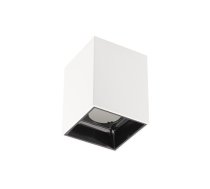 Griestu gaismekļa korpuss ARIES, PC, 77x100mm, IP20, maks. 20 W, kvadrātveida, balts/melns