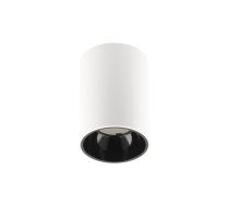 Griestu gaismekļa korpuss ARIES, PC, 73x105mm, IP20, maks. 20 W, apaļš, balts/melns