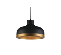 Griestu gaismeklis GOLDI 2 ,4113,AC220-240V,50/60Hz,1*E27, IP20, Diametrs 42 CM, viens, melns/zelts