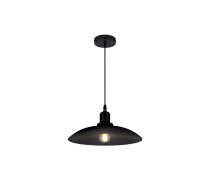 Griestu gaismeklis HORIZON ,4512,AC220-240V,50/60Hz,1*E27, IP20, Diametrs 32 CM, viens, melns