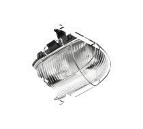 Gaismeklis SANGUESA E27 spuldzēm ar aizsargtīklu no metāla, maks. 40 W, AC220-240V, IP54, stikla abažūrs, melns