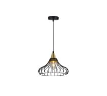 Griestu gaismeklis LOTTE,2622,AC220-240V,50/60Hz,1*E27, IP20, Diametrs 33 CM,viens, melns/zelts