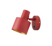 Sienas gaismeklis SELVIA II ar slēdzi, 6096, maks. 250V, 50/60Hz, 1*E14, maks. 25 W, IP20, diam. 10 cm, sarkans