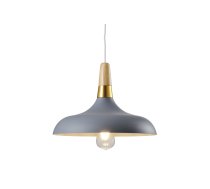 Griestu armatūra SKANDI 1,7368, AC220-240V, 50/60Hz, 1*E27, IP20, diametrs 35 CM, vienvietīga, pelēka