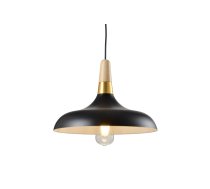 Griestu armatūra SKANDI 2,7382, AC220-240V, 50/60Hz, 1*E27, IP20, diametrs 35 CM, vienvietīga, melna