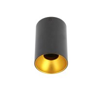 Griestu gaismeklis TENSA, GU10, Ø96x140 mm, IP20, melns