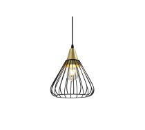 Griestu armatūra TESS,2394, AC220-240V, 50/60Hz, 1*E27, IP20, diametrs 24 CM, vienvietīga, melna/zelta
