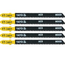 Figūrzāģa asmeņi 5 gab. 10 TPI / 2,5 mm (koks, plastmasa) (YT-3401)