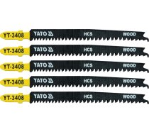 Figūrzāģa asmeņi 5 gab., 13~8 TPI / 2~3 mm, gari (kokam) (YT-3408)