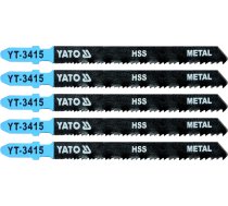 Figūrzāģa asmeņi 5 gab., 24~10 TPI / 1,2~2,6 mm (metālam, alumīnijam) (YT-3415)