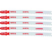 Figūrzāģa asmeņi 5 gab., 10~5 TPI / 2,4~5,0 mm (universāli) (YT-3417)