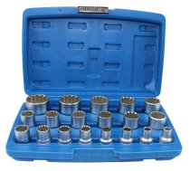 Daudzfunkcionālo muciņu komplekts Spline | 12,5 mm (1/2") | 8-32 mm | 19 gab. (KR121019)