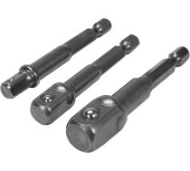 Adapteru komplekts | 6.3 mm (1/4") uzgalis | 6.3 mm (1/4") / 10 mm (3/8") / 12,5 mm (1/2") | 3 gab. (YT-04685)