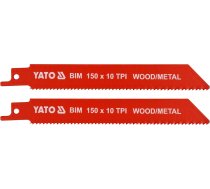 Zobenzāģa asmeņi | metālam | BIM 150 mm 10TPI 2 gab. (YT-33930)