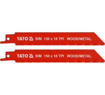 Zobenzāģa asmeņi | metālam | BIM 150 mm 18TPI 2 gab. (YT-33931)