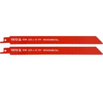 Zobenzāģa asmeņi | metālam | BIM 225 mm 10TPI 2 gab. (YT-33933)