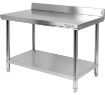 Darba galds ar plauktu | nerūsējošais tērauds | 800x700xH850+100 mm apmale (YG-09030)
