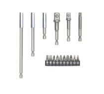 Adapteru un uzgaļu komplekts 1/4"(6,3 mm) uz uzgaļiem un muciņām 1/4" - 3/8" - 1/2" | 16 gab. (SB16)