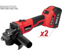 Akumulatora leņķa slīpmašīna 4Ahx2 | soft start | 18V | 125 mm (YT-828295)