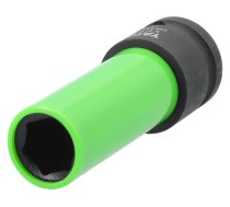 Trieciena galviņa garā plānsienu | ar plastmasas aizsargu | 12,7 mm (1/2") | 15 mm (YT-10581)