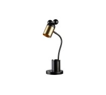 Galda lampa MOUSE , 0505, maks.250V, 50/60Hz, 1*E27, maks.25 W, dia.8 cm, IP20, melna/zelts