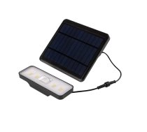 LED gaismeklis uz saules baterijas DAVOS, kustības/krēslas sensors, 1000lm, 4000K, 2000 mAh, IP54, melns