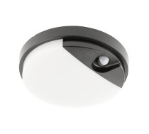 LED gaismeklis TULON ar kustības sensoru, 15 W, 1350 lm, 4000K, AC220-240V, IP54, apaļš, melns
