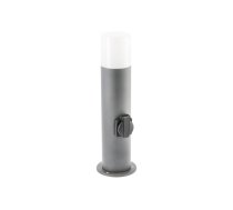 Dārza gaismeklis CORTA, E27, maks. 25 W, IP44, SCHUKO rozete maks. 3000 W, stabs 400 mm, grafīta