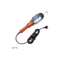 Pārnēsājams gaismeklis E27 spuldzēm, maks. 60 W, IP20, kabelis 5m, oranžs