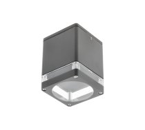 Griestu gaismeklis RIVEN, alumīnijs, IP54, maks. 35 W, kvadrātveida, grafīta