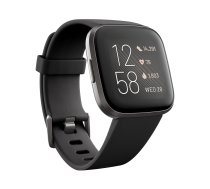 Fitbit Versa 2 Melns ar melnu silikona siksniņu