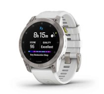 Garmin Epix 2 Carrera White Sapphire Titanium with Silicone band